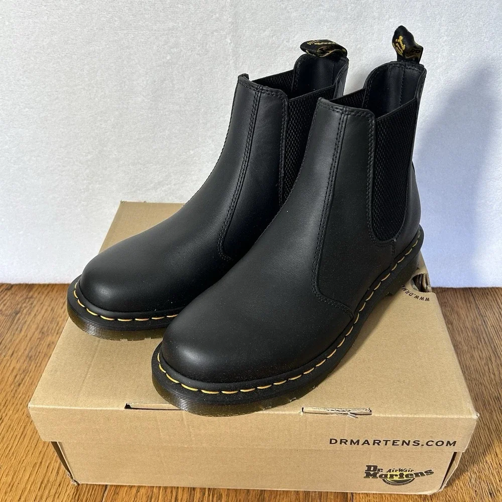 Dr Martens Womens Size 10 Black Leather Nappa 2976 Slip Resistant Chelsea Boots